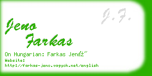 jeno farkas business card